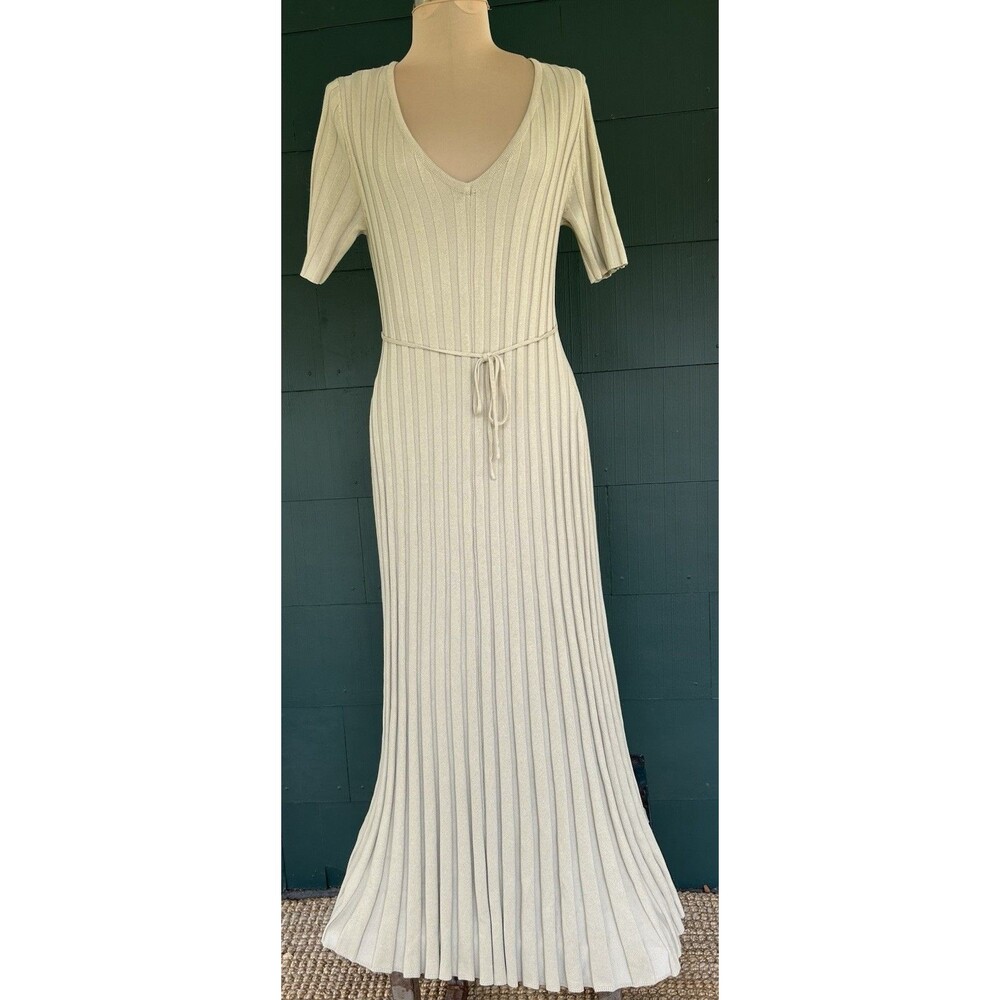 Worth Collective Oakley Ribbed Maxi Dress Dusty Lime Large Bump Friendly Capsule